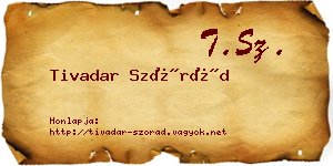 Tivadar Szórád névjegykártya